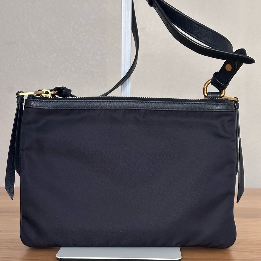 Prada Tessuto Nylon Soft Calf Double Zip crossbody bag - Picture 6 of 16